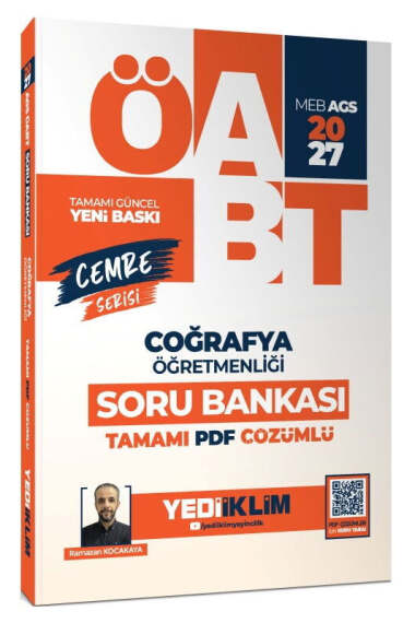 Yediiklim Yayınları 2027 MEB AGS ÖABT Cemre Serisi Coğrafya Öğretmenliği Tamamı Çözümlü Soru Bankası - 1