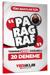 Yediiklim Yayınları Tüm Adaylar İçin Paragraf Tamamı Video Çözümlü 20 Deneme - Yediiklim Yayınları