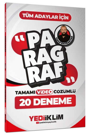 Yediiklim Yayınları Tüm Adaylar İçin Paragraf Tamamı Video Çözümlü 20 Deneme - 1