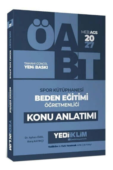 Yediiklim Yayınları 2027 MEB AGS ÖABT Spor Kütüphanesi Beden Eğitimi Öğretmenliği Konu Anlatımı - 1