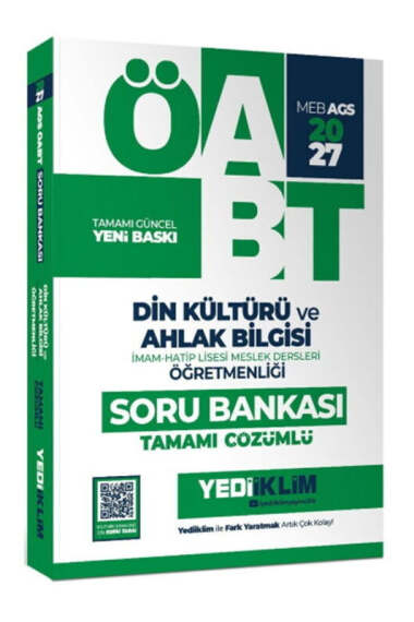 Yediiklim Yayınları 2027 MEB AGS ÖABT Din Kültürü Ve Ahlak Bilgisi Öğretmenliği Tamamı Çözümlü Soru Bankası - 1