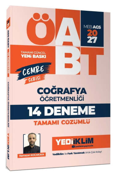 Yediiklim Yayınları 2027 MEB AGS ÖABT Cemre Serisi Coğrafya Öğretmenliği Tamamı Çözümlü 14 Deneme - 1