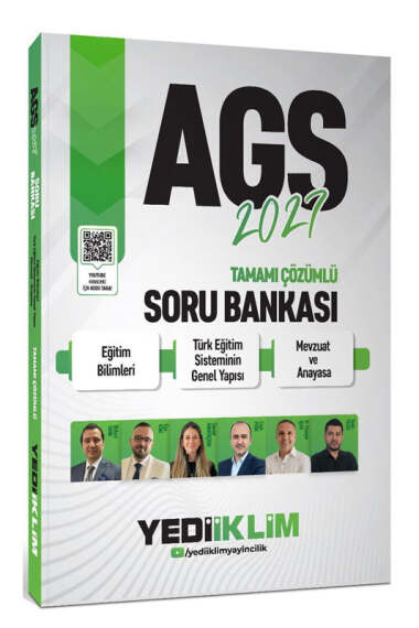 Yediiklim Yayınları 2027 AGS Eğitim Bilimleri Türk Eğitim Sisteminin Genel Yapısı Mevzuat ve Anayasa Tamamı Çözümlü Soru Bankası - 1