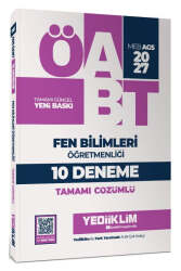 Yediiklim Yayınları 2027 MEB AGS ÖABT Fen Bilimleri Öğretmenliği Tamamı Çözümlü 10 Deneme - Yediiklim Yayınları