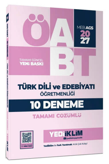 Yediiklim Yayınları 2027 MEB AGS ÖABT Türk Dili ve Edebiyatı Öğretmenliği Tamamı Çözümlü 10 Deneme Sınavı - 1