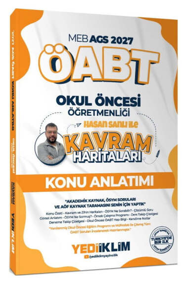 Yediiklim Yayınları 2027 MEB AGS ÖABT Kavram Haritaları ile Okul Öncesi Öğretmenliği Konu Anlatımı - 1