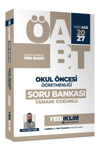 Yediiklim Yayınları 2027 MEB AGS ÖABT Okul Öncesi Öğretmenliği Tamamı Çözümlü Soru Bankası - 1