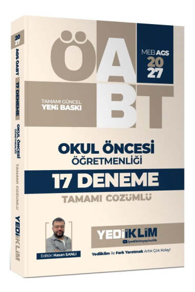 Yediiklim Yayınları 2027 MEB AGS ÖABT Okul Öncesi Öğretmenliği Tamamı Çözümlü 17 Deneme - 1