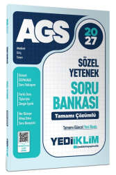 Yediiklim Yayınları 2027 MEB AGS Sözel Yetenek Tamamı Çözümlü Soru Bankası - Yediiklim Yayınları