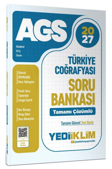 Yediiklim Yayınları 2027 MEB AGS Türkiye Coğrafyası Tamamı Çözümlü Soru Bankası - 1
