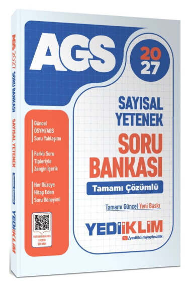 Yediiklim Yayınları 2027 MEB AGS Sayısal Yetenek Tamamı Çözümlü Soru Bankası - 1