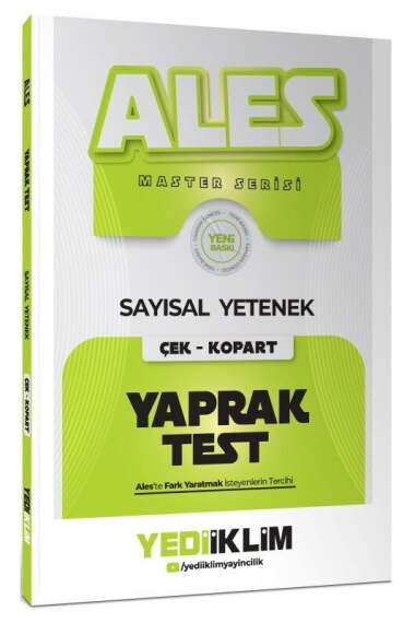 Yediiklim Yayınları 2027 ALES Sayısal Yetenek Çek Kopart Yaprak Test - 1