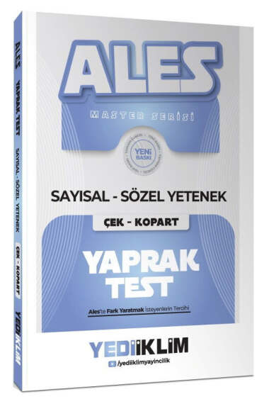Yediiklim Yayınları 2027 Ales Sayısal-Sözel Yetenek Çek Kopart Yaprak Test - 1