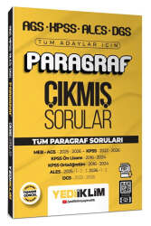 Yediiklim Yayınları AGS KPSS ALES DGS Tüm Adaylar İçin Paragraf Tamamı PDF Çözümlü Çıkmış Sorular - Yediiklim Yayınları