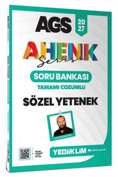 Yediiklim Yayınları 2027 MEB AGS Ahenk Serisi Sözel Yetenek Tamamı Çözümlü Soru Bankası - 1