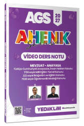 Yediiklim Yayınları 2027 AGS Ahenk Serisi Mevzuat Anayasa Video Ders Notu - Yediiklim Yayınları