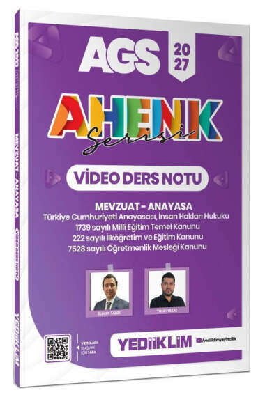 Yediiklim Yayınları 2027 AGS Ahenk Serisi Mevzuat Anayasa Video Ders Notu - 1