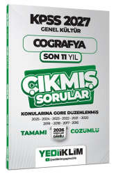 Yediiklim Yayınları 2027 KPSS Genel Kültür Coğrafya Konularına Göre Tamamı Çözümlü Son 11 Yıl Çıkmış Sorular - Yediiklim Yayınları