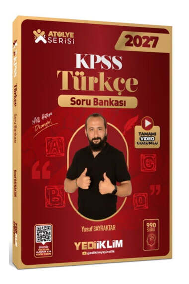 Yediiklim Yayınları 2027 KPSS Atölye Serisi Genel Yetenek Türkçe Tamamı Video Çözümlü Soru Bankası - 1