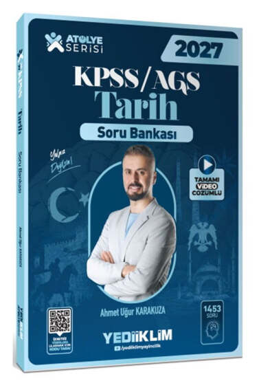 Yediiklim Yayınları 2027 KPSS AGS Atölye Serisi Genel Kültür Tarih Tamamı Video Çözümlü Soru Bankası - 1