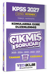 Yediiklim Yayınları 2027 KPSS Genel Yetenek Konularına Göre Düzenlenmiş Tamamı Çözümlü Çıkmış Sorular - Yediiklim Yayınları