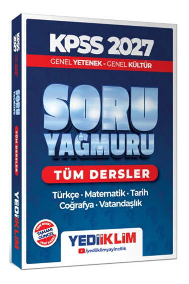 Yediiklim Yayınları 2027 KPSS Genel Yetenek Genel Kültür Tüm Dersler Soru Yağmuru - 1