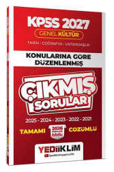 Yediiklim Yayınları 2027 KPSS Genel Kültür Konularına Göre Düzenlenmiş Tamamı Çözümlü Çıkmış Sorular - Yediiklim Yayınları