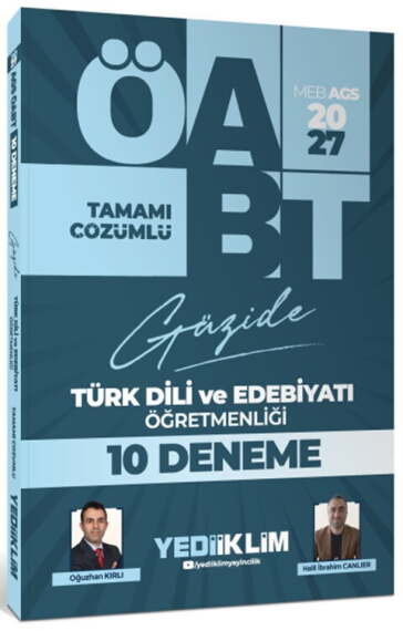 Yediiklim Yayınları 2027 MEB AGS ÖABT Güzide Türk Dili ve Edebiyatı Öğretmenliği Tamamı Çözümlü 10 Deneme - 1