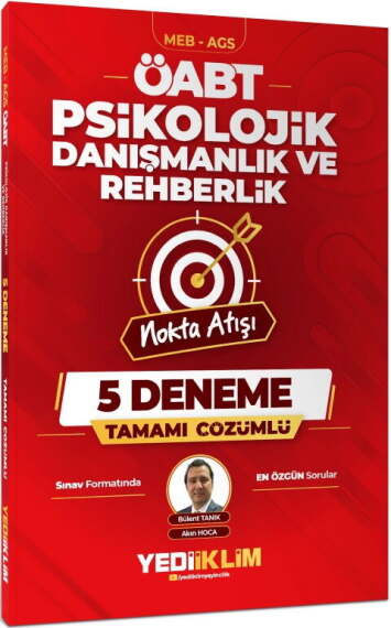 Yediiklim 2027 MEB AGS ÖABT Nokta Atışı Psikolojik Danışmanlık ve Rehberlik Tamamı Çözümlü 5 Deneme - 1