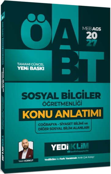 Yediiklim 2027 MEB AGS ÖABT Sosyal Bilgiler Öğretmenliği Coğrafya Siyaset Bilimi ve Diğer Sosyal Bilim Alanları Konu Anlatımı - 1