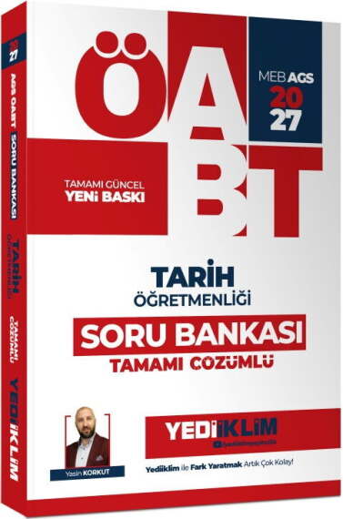 Yediiklim 2027 MEB AGS ÖABT Tarih Öğretmenliği Tamamı Çözümlü Soru Bankası - 1