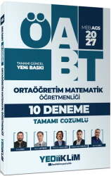 Yediiklim 2027 MEB AGS ÖABT Ortaöğretim Matematik Öğretmenliği Tamamı Çözümlü 10 Deneme - Yediiklim Yayınları