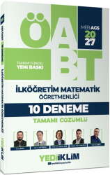 Yediiklim 2027 MEB AGS ÖABT İlköğretim Matematik Öğretmenliği Tamamı Çözümlü 10 Deneme - Yediiklim Yayınları