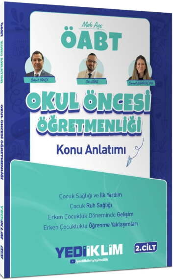 Yediiklim Yayınları 2027 MEB AGS ÖABT Okul Öncesi Öğretmenliği Konu Anlatımı Cilt 2 - 1