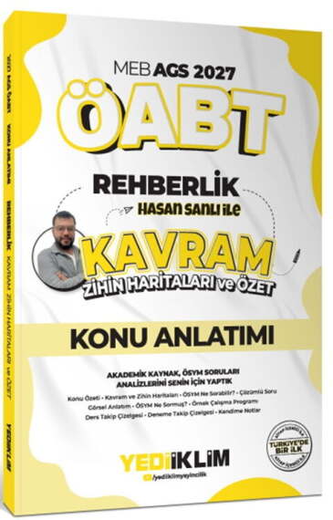 Yediiklim 2027 MEB AGS ÖABT Hasan Sanlı İle Rehberlik Kavram Zihin Haritaları Ve Özet Konu Anlatım - 1