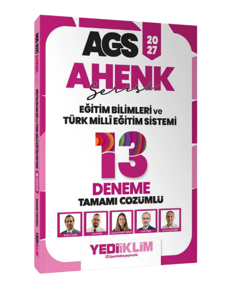 Yediiklim Yayınları 2027 MEB AGS Ahenk Serisi Eğitim Bilimleri ve Türk Milli Eğitim Sistemi 13 Deneme Tamamı Çözümlü - 1