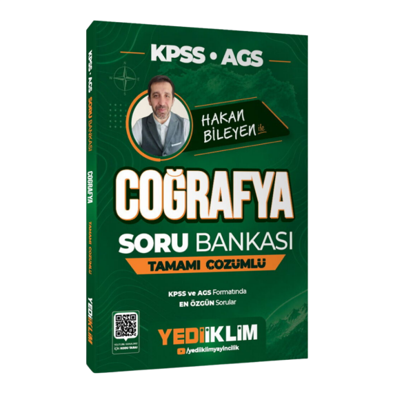Yediiklim Yayınları 2027 KPSS AGS Coğrafya Soru Bankası Tamamı Çözümlü Hakan Bileyen - 1