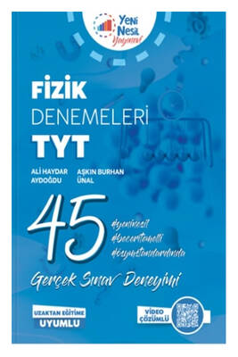 Yeni Nesil Yayınları TYT Fizik 45 Deneme Sınavı - 1