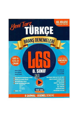 Yeni Tarz Yayınları 8. Sınıf LGS Türkçe Branş Denemeleri - 1