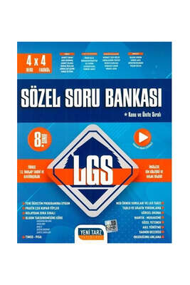 Yeni Tarz Yayınları 8. Sınıf LGS Sözel Soru Bankası - 1