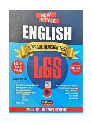 Yeni Tarz Yayınları 8. Sınıf LGS English 20 Ünite 10 Deneme - 1