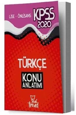 ​Yeni Trend Yayınları 2020 KPSS Lise Ön Lisans Türkçe Konu Anlatımı - 1