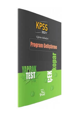 2021 KPSS Eğitim Bilimleri Program Geliştirme Yaprak Test Yeni Trend Yayınları - 1