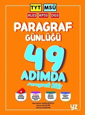 YZ Yayınları TYT MSÜ KPSS DGS ALES 49 Günde Paragrafın Günlüğü - 1