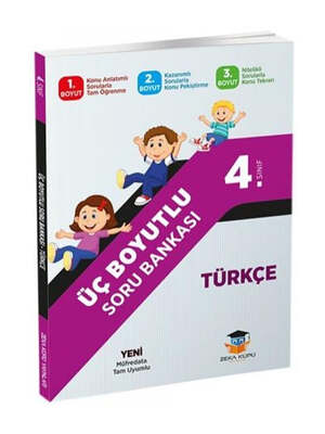 Zeka Küpü Yayınları 4. Sınıf Türkçe Üç Boyutlu Soru Bankası - 1