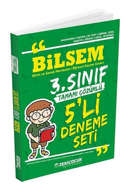 Zeki Çocuk Yayınları 3. Sınıf Bilsem 5 li Deneme Seti Çözümlü - 1